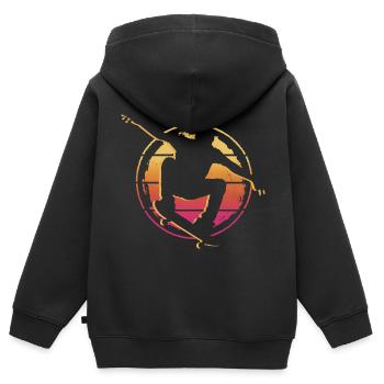 Skateboarding Skaten Skater Trick Skateboard - Kinder Premium Organic Zip Hoodie - Schwarz - Hinten - AI Model Kid Male (0cm)