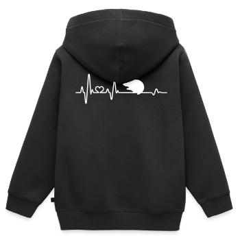 Hamster Pulse Heartbeat Heartbeat Heart Rate Rodent - Kids Premium Organic Zip-up Hoodie - black - Back - AI Model Kid Male (0cm)