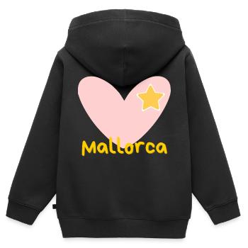 Mallorca - Spanien - Malle - Meer - Party - Kinder Premium Organic Zip Hoodie - Schwarz - Hinten - AI Model Kid Male (0cm)