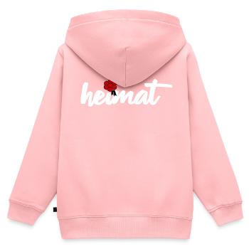 Schwarzwald Heimat Bollenhut Kuckuck - Kinder Premium Organic Zip Hoodie - Rosa - Hinten - AI Model Kid Female (0cm)