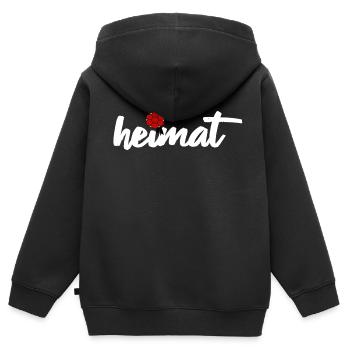 Schwarzwald Heimat Bollenhut Kuckuck - Kinder Premium Organic Zip Hoodie - Schwarz - Hinten - AI Model Kid Male (0cm)