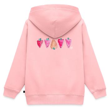 *BAM* be_different - Kinder Premium Organic Zip Hoodie - Rosa - Hinten - AI Model Kid Female (0cm)