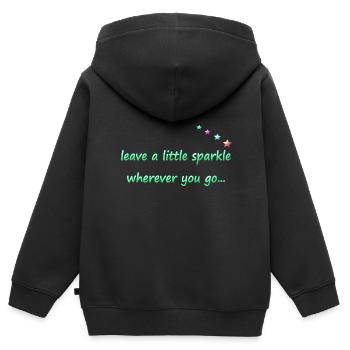 leave a little sparkle wherever you go; shine - Kids Premium Organic Zip-up Hoodie - black - Back - AI Model Kid Male (0cm)