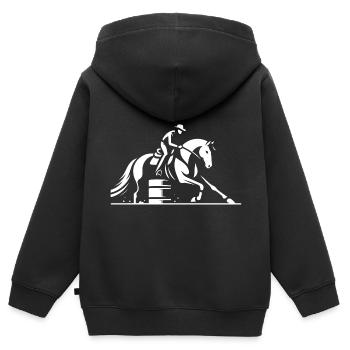 Cowboy Rodeo Silhouette - Kids Premium Organic Zip-up Hoodie - black - Back - AI Model Kid Male (0cm)