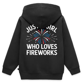 Pyrotechniker Feuerwerk Pyrotechnik - Kinder Premium Organic Zip Hoodie - Schwarz - Hinten - AI Model Kid Male (0cm)