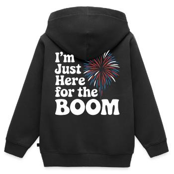 Pyrotechnie Feux d’artifice Pyrotechnie - Sweat Premium à capuche zippé enfant bio - noir - Dos - AI Model Kid Male (0cm)