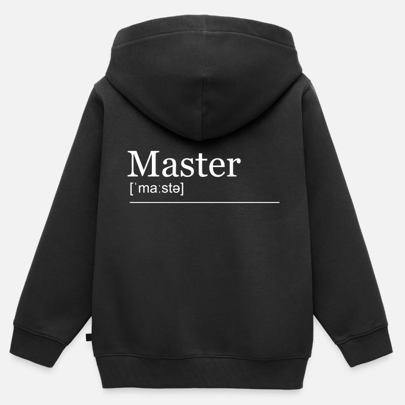 Master en Transcription Phonétique - Sweat Premium à capuche zippé enfant bio - noir
