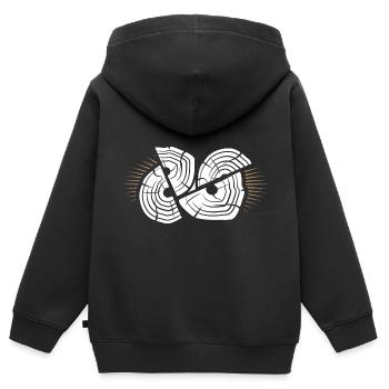Handwerker - Kinder Premium Organic Zip Hoodie - Schwarz - Hinten - AI Model Kid Male (0cm)