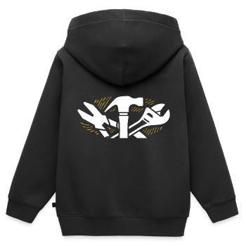 Craftsman - Kids Premium Organic Zip-up Hoodie - black - Back - AI Model Kid Male (0cm)