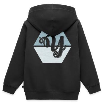 battage Stripe - Sweat Premium à capuche zippé enfant bio - noir - Dos - AI Model Kid Male (0cm)