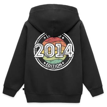 Volume 2014 limited Edition 9th birthday - Kids Premium Organic Zip-up Hoodie - black - Back - AI Model Kid Male (0cm)