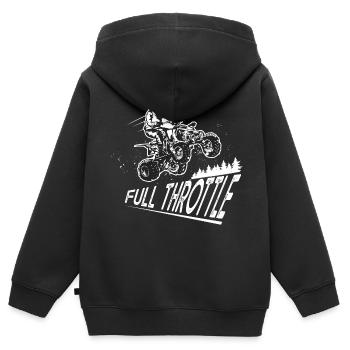 Quad Dirt Biker Vollgas Vollgas - Kinder Premium Organic Zip Hoodie - Schwarz - Hinten - AI Model Kid Male (0cm)