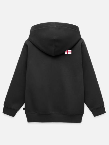 England Flag - Kids Premium Organic Zip-up Hoodie - black