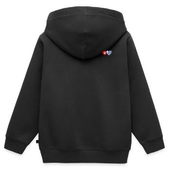 Hongkong Griechenland Flagge Herz - Kinder Premium Organic Zip Hoodie - Schwarz - Hinten - AI Model Kid Male (0cm)