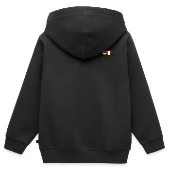 Mauritius Italy Flag Heart - Kids Premium Organic Zip-up Hoodie - black - Back - AI Model Kid Male (0cm)