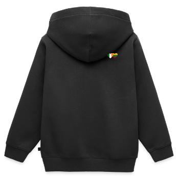 Irland Litauen Flagge Herz - Kinder Premium Organic Zip Hoodie - Schwarz - Hinten - AI Model Kid Male (0cm)