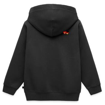 Monténégro Allemagne Drapeau - Sweat Premium à capuche zippé enfant bio - noir - Dos - AI Model Kid Male (0cm)