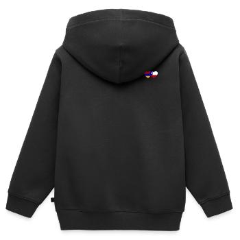 Armenien Chile Flagge Herz - Kinder Premium Organic Zip Hoodie - Schwarz - Hinten - AI Model Kid Male (0cm)