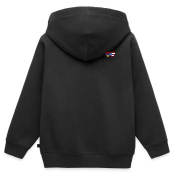 Armenien Kuba Flagge Herz - Kinder Premium Organic Zip Hoodie - Schwarz - Hinten - AI Model Kid Male (0cm)