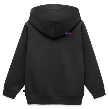 New Zealand Latvia flag - Kids Premium Organic Zip-up Hoodie - black - Back - AI Model Kid Male (0cm)