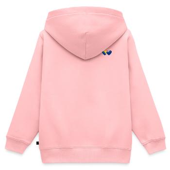 Bosnie-drapeau néo-zélandais - Sweat Premium à capuche zippé enfant bio - rose - Dos - AI Model Kid Female (0cm)