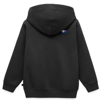 Bosnien Neuseeland Flagge - Kinder Premium Organic Zip Hoodie - Schwarz - Hinten - AI Model Kid Male (0cm)