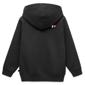France Rainbow Flag - Kids Premium Organic Zip-up Hoodie - black - Back - AI Model Kid Male (0cm)