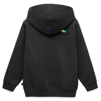 Bosnien Pakistan Flagge Herz - Kinder Premium Organic Zip Hoodie - Schwarz - Hinten - AI Model Kid Male (0cm)