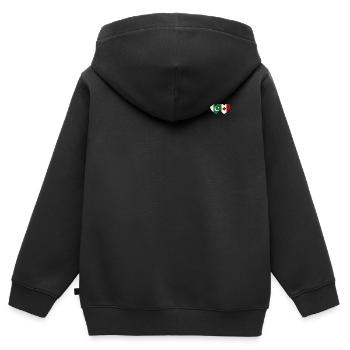 Pakistan Kanada Flagge Herz - Kinder Premium Organic Zip Hoodie - Schwarz - Hinten - AI Model Kid Male (0cm)