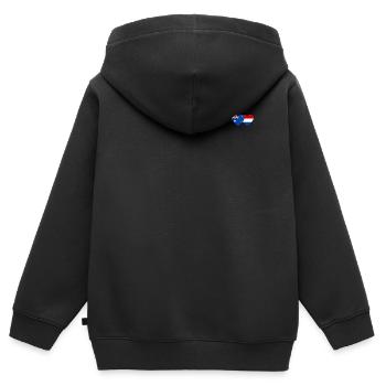 Australien Holland Flagge Herz Flagge - Kinder Premium Organic Zip Hoodie - Schwarz - Hinten - AI Model Kid Male (0cm)