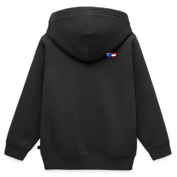 Australien Österreich Flagge Herz Flagge - Kinder Premium Organic Zip Hoodie - Schwarz - Hinten - AI Model Kid Male (0cm)