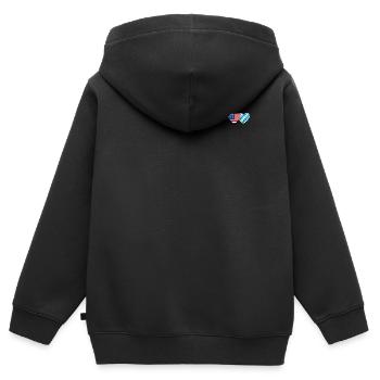 Amerika Bayern Flagge Herz - Kinder Premium Organic Zip Hoodie - Schwarz - Hinten - AI Model Kid Male (0cm)