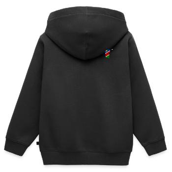 Namibia Flagge Landkarte - Kinder Premium Organic Zip Hoodie - Schwarz - Hinten - AI Model Kid Male (0cm)