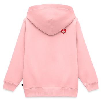 Hongkong Flagge Herz - Kinder Premium Organic Zip Hoodie - Rosa - Hinten - AI Model Kid Female (0cm)