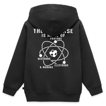 Univers physique - Sweat Premium à capuche zippé enfant bio - noir - Dos - AI Model Kid Male (0cm)