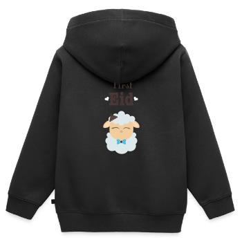 My first Eid - Jungen - Kinder Premium Organic Zip Hoodie - Schwarz - Hinten - AI Model Kid Male (0cm)