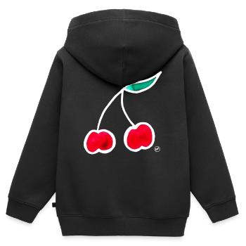 * BAM * be_cherry - Sweat Premium à capuche zippé enfant bio - noir - Dos - AI Model Kid Male (0cm)