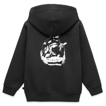 Sainte Famille - Sweat Premium à capuche zippé enfant bio - noir - Dos - AI Model Kid Male (0cm)