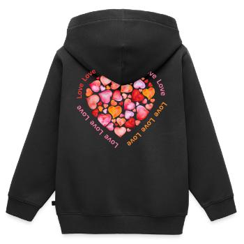 Love is everything - Kinder Premium Organic Zip Hoodie - Schwarz - Hinten - AI Model Kid Male (0cm)