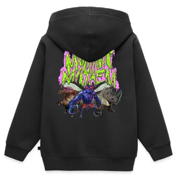 TMNT Mutant Mayhem Mit Villains - Kinder Premium Organic Zip Hoodie - Schwarz - Hinten - AI Model Kid Male (0cm)