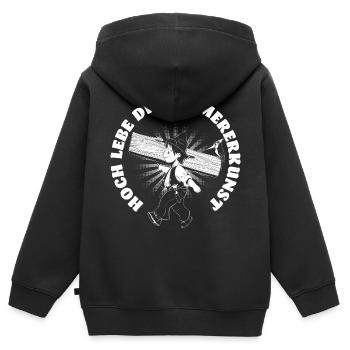 Zimmermann - Kinder Premium Organic Zip Hoodie - Schwarz - Hinten - AI Model Kid Male (0cm)