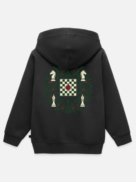 Peak Schach – Weihnachts Vibes - Kinder Premium Organic Zip Hoodie - Schwarz