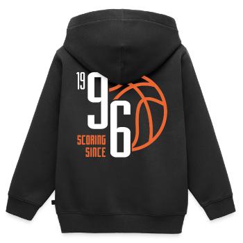 27th birthday basketball 27 years born 1996 - Kids Premium Organic Zip-up Hoodie - black - Back - AI Model Kid Male (0cm)