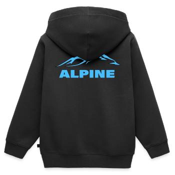 ALPIN - Sweat Premium à capuche zippé enfant bio - noir - Dos - AI Model Kid Male (0cm)