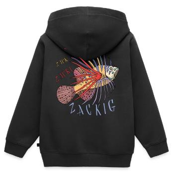 Fisch, Unterwasserwelt - Kinder Premium Organic Zip Hoodie - Schwarz - Hinten - AI Model Kid Male (0cm)