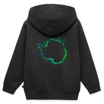 Antarktis - Kinder Premium Organic Zip Hoodie - Schwarz - Hinten - AI Model Kid Male (0cm)