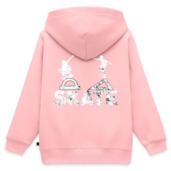 Skateboard Freestyle - Kinder Premium Organic Zip Hoodie - Rosa - Hinten - AI Model Kid Female (0cm)