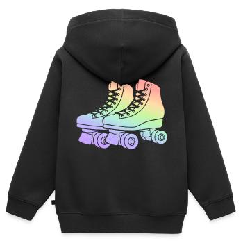 Patins à roulettes Patins à roulettes Enfants Filles Patins à roulettes - Sweat Premium à capuche zippé enfant bio - noir - Dos - AI Model Kid Male (0cm)