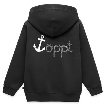 Lobs Low German North German - Kids Premium Organic Zip-up Hoodie - black - Back - AI Model Kid Male (0cm)