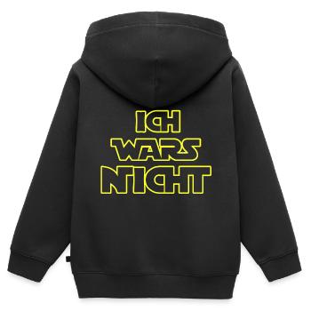 ich wars nicht - Kinder Premium Organic Zip Hoodie - Schwarz - Hinten - AI Model Kid Male (0cm)